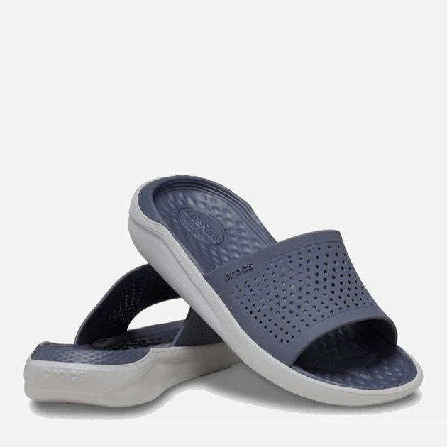 Klapki męskie basenowe Crocs LiteRide 205183-4EA 48-49 (M13) 31 cm Szaze (196265589647) - obraz 3