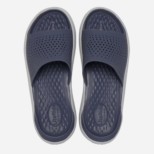 Klapki męskie basenowe Crocs LiteRide 205183-4EA 48-49 (M13) 31 cm Szaze (196265589647) - obraz 4