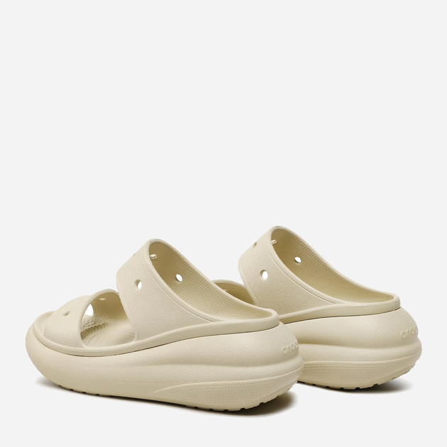 Жіночі шльопанці Crocs Classic Crush 207670-2Y2 41-42 (M8/W10) 26 см Бежеві (191448989863) - зображення 3