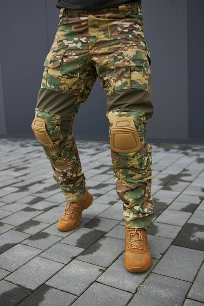 Тактичні чоловічі штани з наколінниками мультикам розмір 2XL - зображення 1