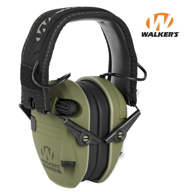Активні навушники Walker's Razor Slim Patriot з патчами (Оливковий) - зображення 1