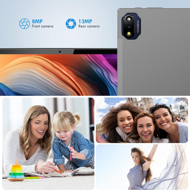 Планшет 10.1" Brillar T16 6/128Gb 8 ядер Android 12 6000 mAh Серый - изображение 4