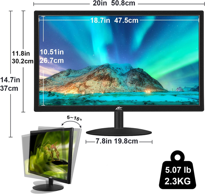 Монитор 2" ‎Kenowa 215-K Full HD TN 75 Гц - изображение 2