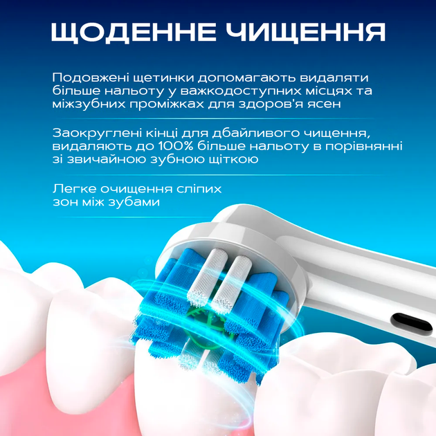 Насадки EB18-X для Oral B 3d white сменные 4 шт для электрической зубной щетки орал би - изображение 5