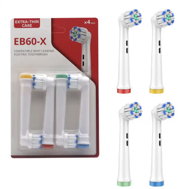 Насадки 4 шт Extra-Thin EB60-X для Oral-B электрощетки с мягкой щетиной для щетки орал би - изображение 8