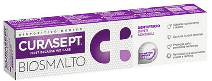 Pasta do zębów CURASEPT Biosmallo Sensitive Teeth Wieloowocowy 75 ml (8056746072506) - obraz 1