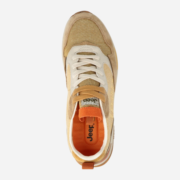 Sneakersy męskie Jeep JM41020A-073 41 (7UK) 27.2 cm Beżowy/Żółty (8055304803828) - obraz 4