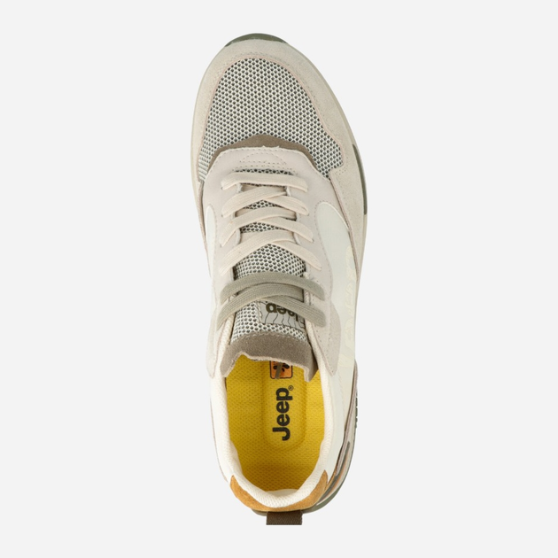 Sneakersy męskie Jeep JM41021A-098 41 (7UK) 27.2 cm Jasnobeżowe (8055304804108) - obraz 4