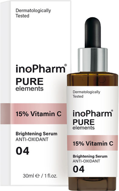 Serum do twarzy InoPharm Pure Elements 15% Vitamin C Brightening 30 ml (3800038936077) - obraz 1