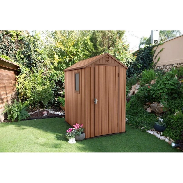 Садовий будиночок Keter Darwin 4x6 126х185 см коричневий 246949 - изображение 2