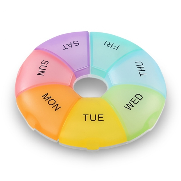 Органайзер для таблеток на 7 дней MVM 12 см Цветной - изображение 1
