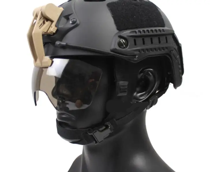 Захисні окуляри з Shroud Кріпленням для шолома FAST MICH ClefersTac S82 - Маска для шолома 3мм, Балістичні окуляри, Захисна маска на каску (50230760A) - зображення 2