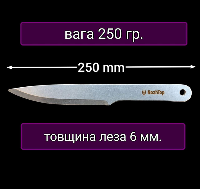 Комплект метальних ножів Характерник 3шт. - зображення 2