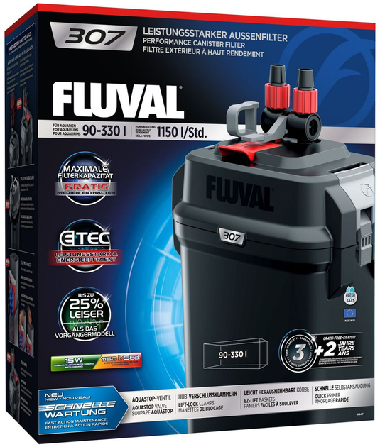 Фільтр акваріумний зовнішній Fluval Canister Filter 307 1150 л/год (0015561104470) - зображення 1