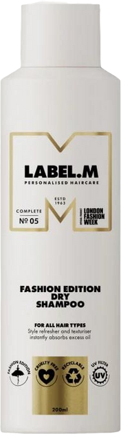 Suchy szampon Label.M Fashion Edition do każdego rodzaju włosów 200 ml (5056043217061) - obraz 1