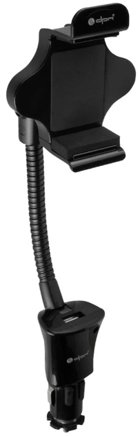 Автомобільний тримач для телефону з зарядкою DPM USB 1.5 A TKC-35 (5906881196021) - Фото 1 Автомобільний тримач для телефону з зарядкою DPM USB 1.5 A TKC-35 (5906881196021) - зображення 1