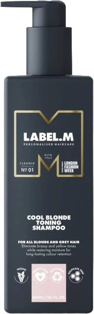 Тонуючий шампунь для волосся Label.M Cool Blonde Toning 300 мл (5056043216743) - зображення 1