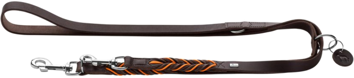 Smycz treningowy dla psów Hunter Solid Education Cord 20 mm 2 m Dark Brown/Orange (4016739693259) - obraz 1