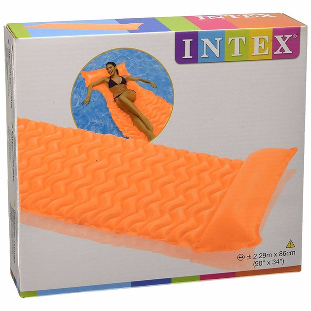 Надувной матрас для плаванья Intex 58807-1 (229х86 см) Оранжевый – фото ...