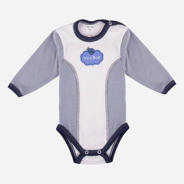 Дитячий комплект (боді + повзунки) для новонароджених для хлопчика Tup Tup T21B243-0003 68 см Білий/Синій (5901845286855) - зображення 2