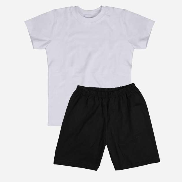 Zestaw dziecięcy (koszulka + szorty) dla chłopca Tup Tup SP200CH-1010 110 cm Biały/Czarny (5907744051914) - obraz 1