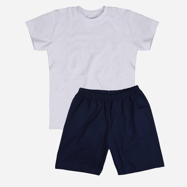 Підлітковий комплект (футболка + шорти) для хлопчика Tup Tup SP200CH-3100 146 см Білий/Темно-синій (5907744052072) - зображення 1