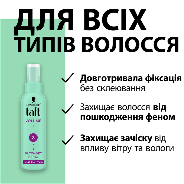 Спрей для укладки Taft Volume 3 150 мл (9000101722703) - изображение 4