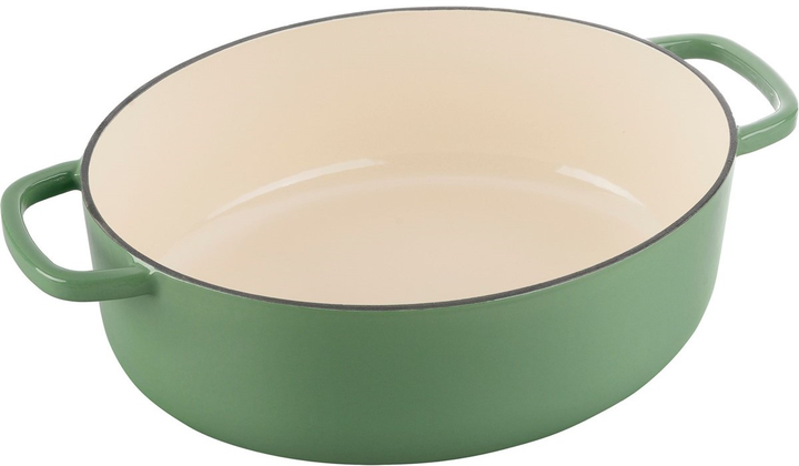 Garnek żeliwny owalny Ballarini Bellamonte z pokrywką zielony 4.5 l (75003-569-0) - obraz 4