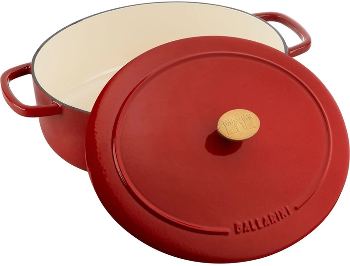 Кастрюля чугунная овальная Ballarini Bellamonte с крышкой красная 6.5 л (75003-567-0) - изображение 4