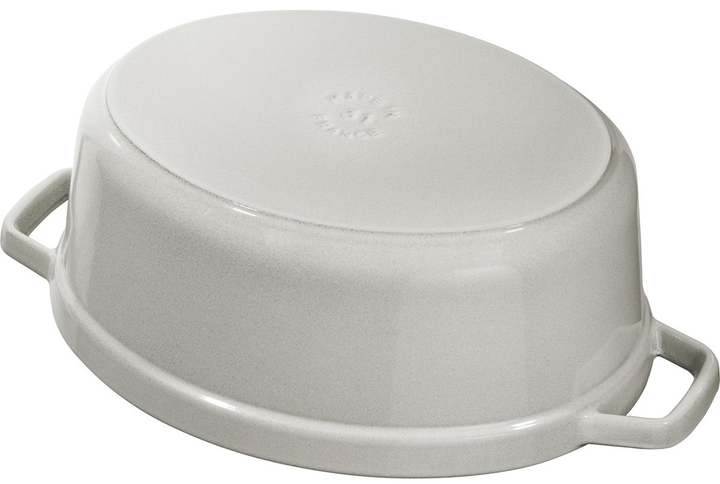 Каструля чавунна овальна Staub з кришкою білий трюфель 3.2 л (40501-422-0) - зображення 4