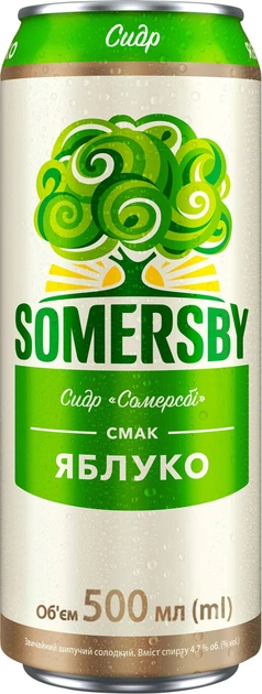 Упаковка сидра Somersby сладкого фильтрованного 4.7% 0.5 л х 24 шт (4820250940033_4820000459891) - Фото 2 Упаковка сидра Somersby сладкого фильтрованного 4.7% 0.5 л х 24 шт (4820250940033_4820000459891) - изображение 2
