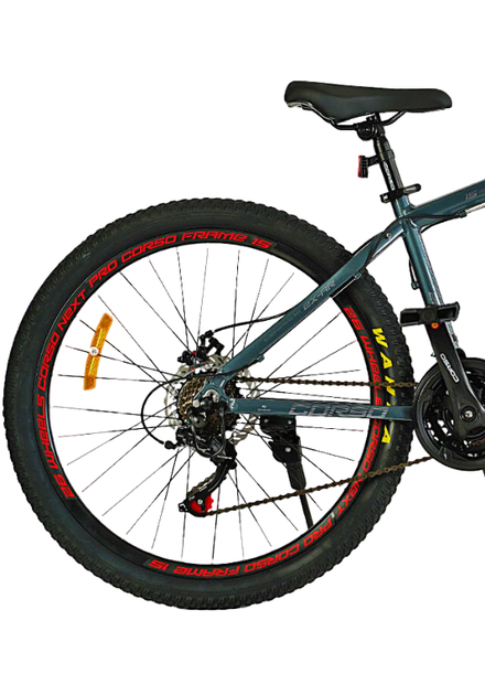 Велосипед спортивный Corso Next 26" алюминиевая рама 15" серо-красный NX-26868 - изображение 3
