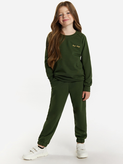 Komplet dziecięcy sportowy (bluza + spodnie) dla dziewczynki Tup Tup 101400-5010 122 cm Khaki (5907744490560) - obraz 1