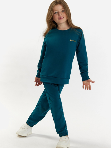 Dres dziecięcy dla dziewczynki (bluza bez kaptura + spodnie) Tup Tup 101402-3210 122 cm Turkusowy (5907744490768) - obraz 3