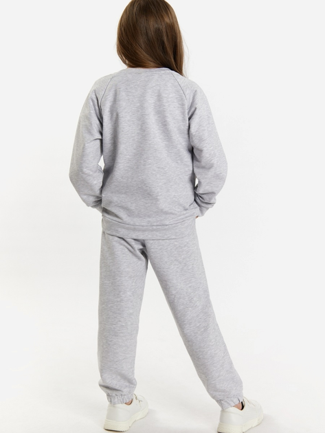 Дитячий спортивний костюм (світшот + штани) для дівчинки Tup Tup 101404-8110 116 см Сірий (5907744490959) - зображення 2
