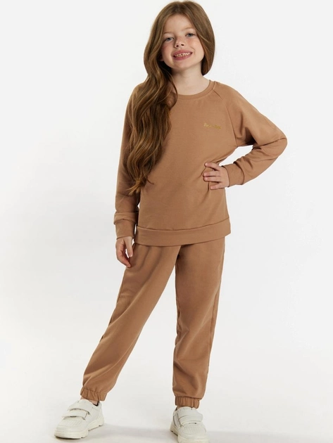 Komplet młodzieżowy sportowy (bluza + spodnie) dla dziewczynki Tup Tup 101405-1070 152 cm Jasnobrązowy (5907744491116) - obraz 1