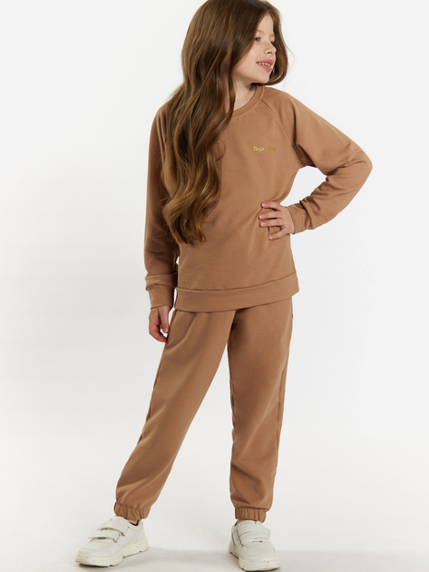 Dres młodzieżowy dziewczęcy (bluza bez kaptura + spodnie) Tup Tup 101405-1070 158 cm Jasnobrązowy (5907744491123) - obraz 3