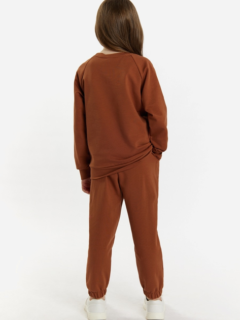 Дитячий спортивний костюм (світшот + штани) для дівчинки Tup Tup 101406-4620 116 см Коричневий (5907744491154) - зображення 2