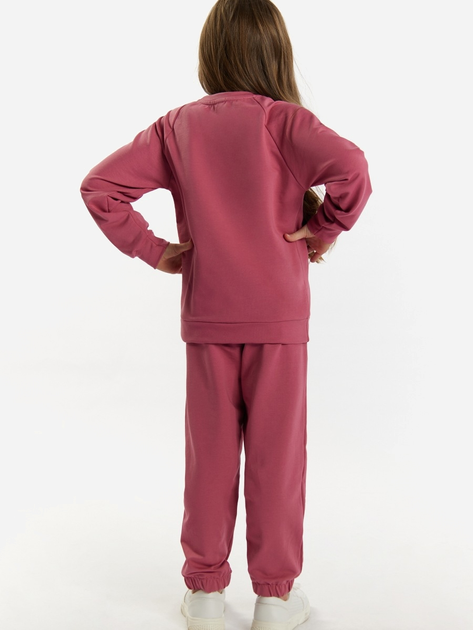 Дитячий спортивний костюм (світшот + штани) для дівчинки Tup Tup 101409-2000 116 см Темно-рожевий (5907744491451) - зображення 2