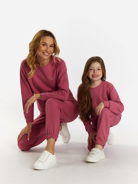 Dres dziecięcy dla dziewczynki (bluza bez kaptura + spodnie) Tup Tup 101409-2000 128 cm Ciemnoróżowy (5907744491475) - obraz 3