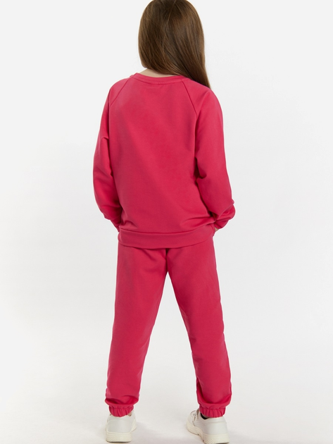 Дитячий спортивний костюм (світшот + штани) для дівчинки Tup Tup 101410-2200 128 см Малиновий (5907744491574) - зображення 2