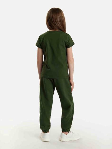 Дитяча футболка для дівчинки Tup Tup 101500-5010 128 см Хакі (5907744499709) - зображення 2