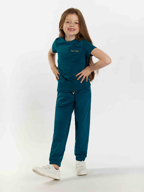 Дитяча футболка для дівчинки Tup Tup 101500-3210 116 см Бірюзова (5907744499884) - зображення 1