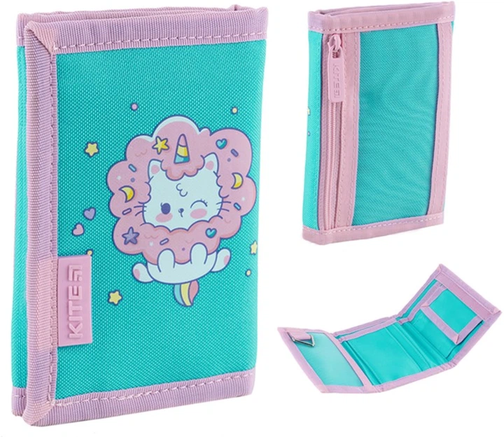 Гаманець Kite Rainbow Catcorn 12.7х8.5х1 см Бірюзовий (K24-598-7) - зображення 2
