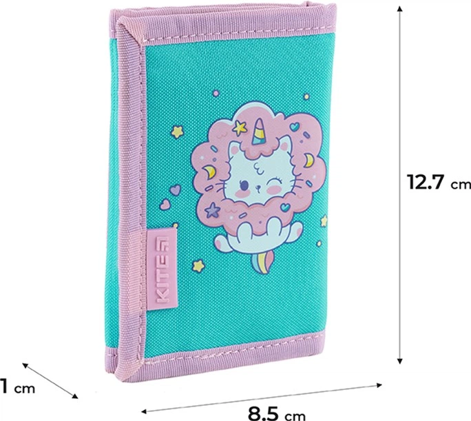 Гаманець Kite Rainbow Catcorn 12.7х8.5х1 см Бірюзовий (K24-598-7) - зображення 3