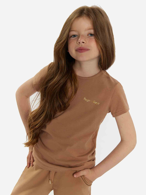 Дитяча футболка для дівчинки Tup Tup 101500-1070 122 см Світло-коричнева (5907744500191) - зображення 1