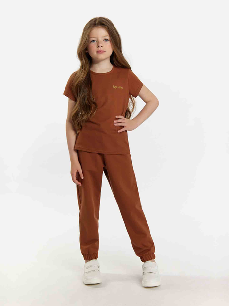 Koszulka dziecięca dla dziewczynki Tup Tup 101500-4620 116 cm Brązowa (5907744500283) - obraz 1