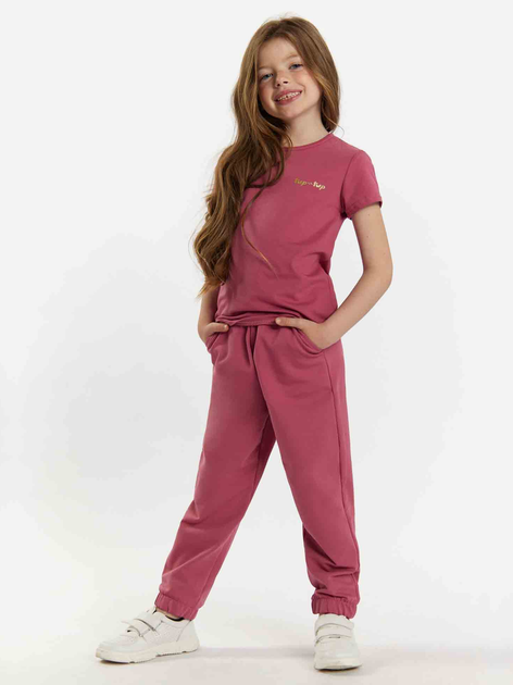 Дитяча футболка для дівчинки Tup Tup 101500-2000 128 см Темно-рожева (5907744500603) - зображення 2