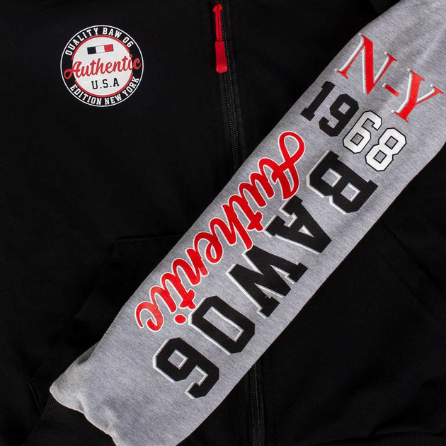 Bluza chłopięca rozpinana z kapturem Tup Tup B1001-1010 104 cm Czarny/Szary (5907744050801) - obraz 3