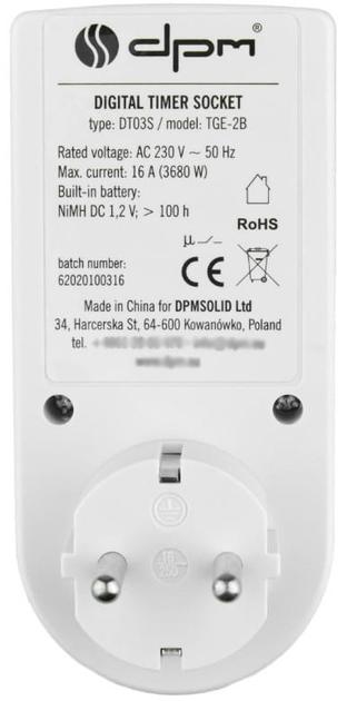 Цифровий таймер DPM DT03S (5906881207901) - зображення 5